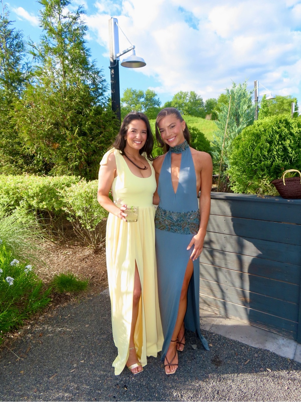 Halter Neck Embellished Waist Maxi Dress in Slate Blue - Picture 4 of 5